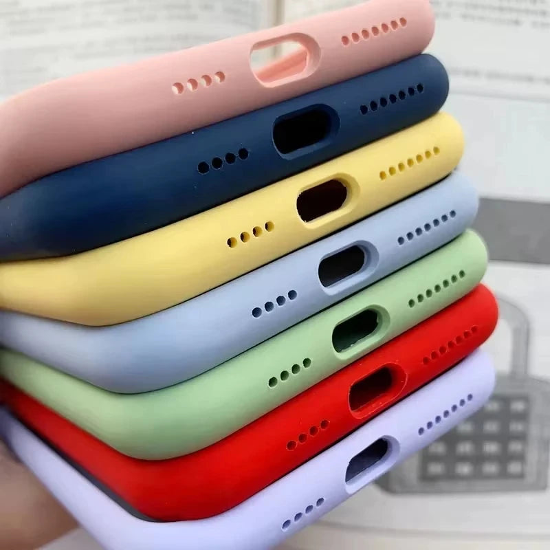 Original Official Silicone Cases for Iphone 16 15 12 14 13 Pro Max 15 16 plus L Case for Apple Iphone 11 14 15 16 Pro Cover