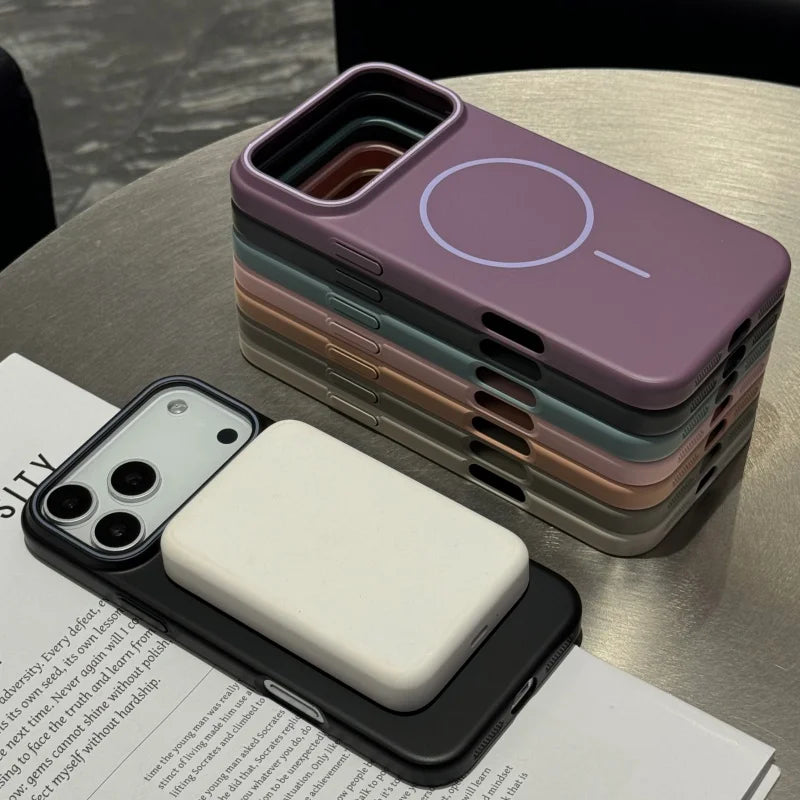Luxury Matte Hard for Magsafe Charging Magnetic Case for  17 Air 16 15 14 plus 13 12 17 Pro Max 11 Shockproof Bumper Cover