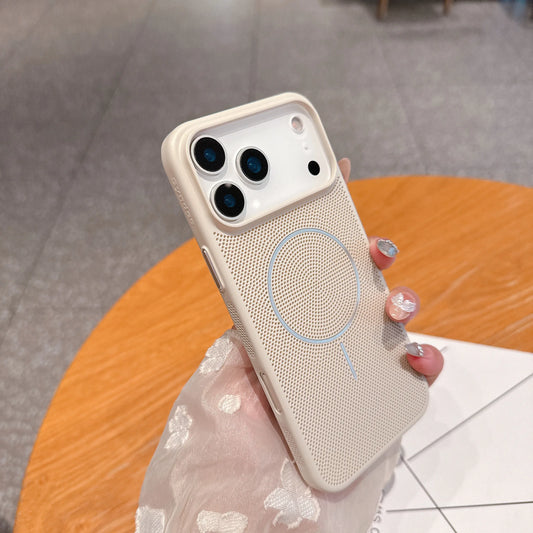 Cooling Heat Dissipation Mesh Magnetic Magsafe Case for Iphone 17 16 15 14 13 12 11 Pro Max plus 17 Air Wireless Charging Cover