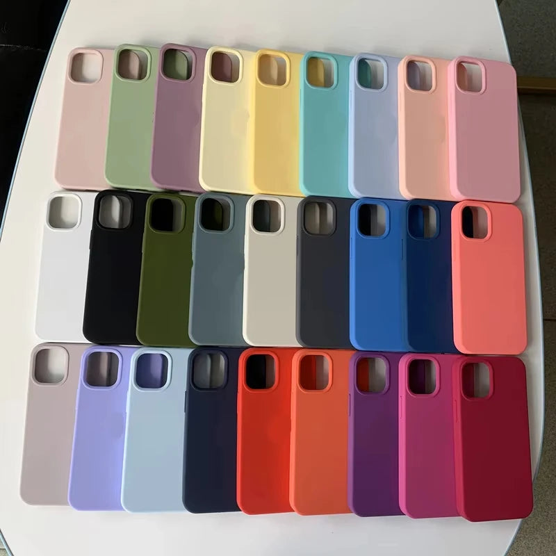 Original Official Silicone Cases for Iphone 16 15 12 14 13 Pro Max 15 16 plus L Case for Apple Iphone 11 14 15 16 Pro Cover